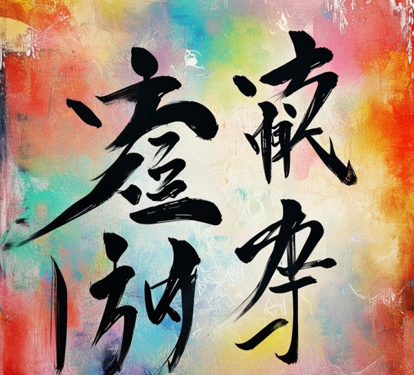年味浓情，水墨书法与动态图的现代艺术交融