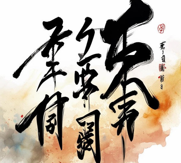 欧体字毛笔字书法动态图，传统艺术在现代的演绎与传承