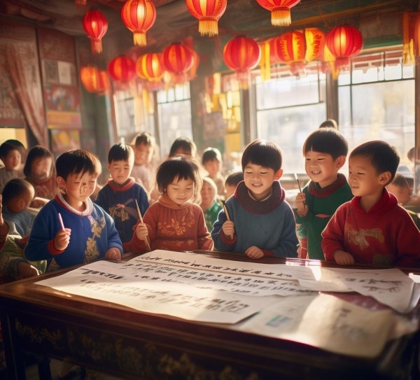 一年级新生书法启航，开启美好人生新篇章