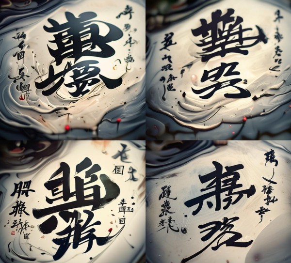 书法艺术魅力之旅，动态背景下的书法佳作赏析