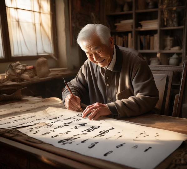 岁月流转，翰墨静好——欧明德书法生活剪影